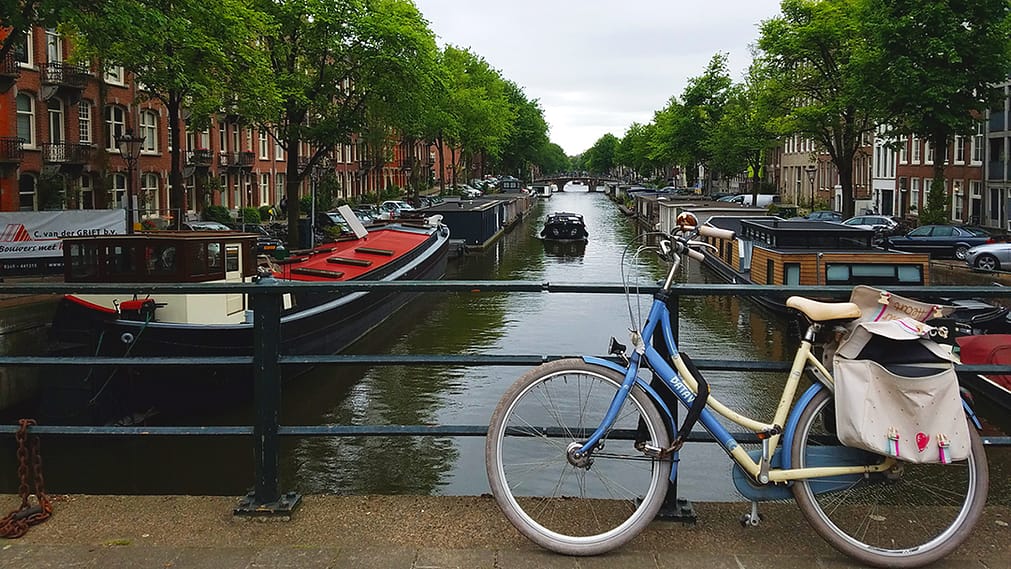 Canals of Amsterdam. Inspiration for planning a trip to Europe