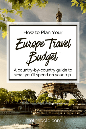 alternate pinterest image for blog post about how to plan a budget for travel in Europe
