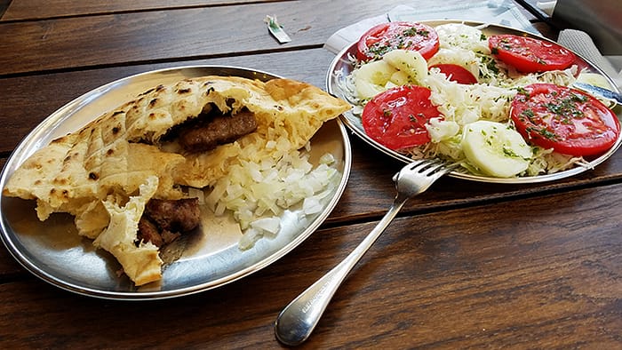 image of cevapi, a local Bosnian dish