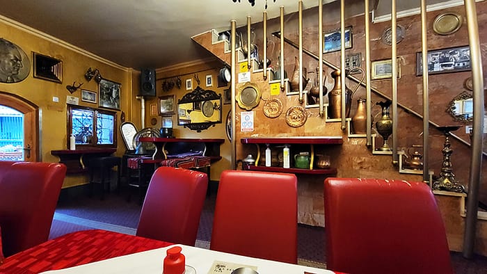 image of the interior decor of a traditional Bosnian restaurant