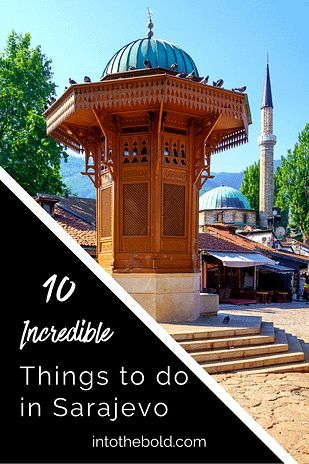 10 things to do in Sarajevo pinterest image