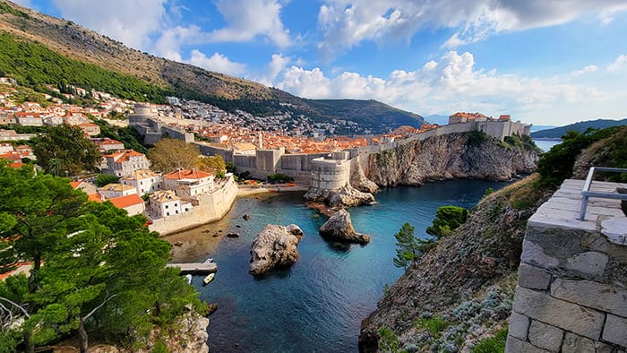 View of the Old City Walls of Dubrovnik, one of the best places to visit in the Balkans