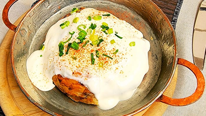 Burek Balkan food with yogurt picture of burek with yogurt from a traditional Balkan food restaurant in Dubrovnik