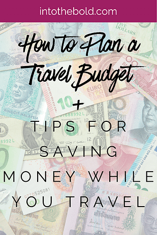 how to plan a travel budget pin