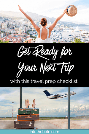 travel preparations checklist pinterest image