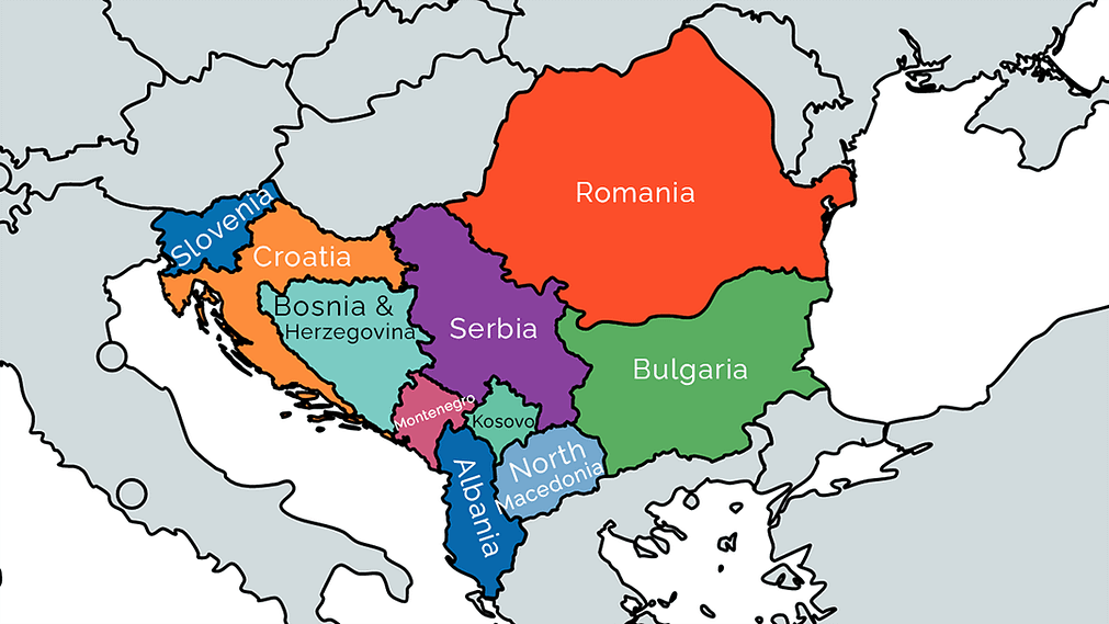 map of the Balkans